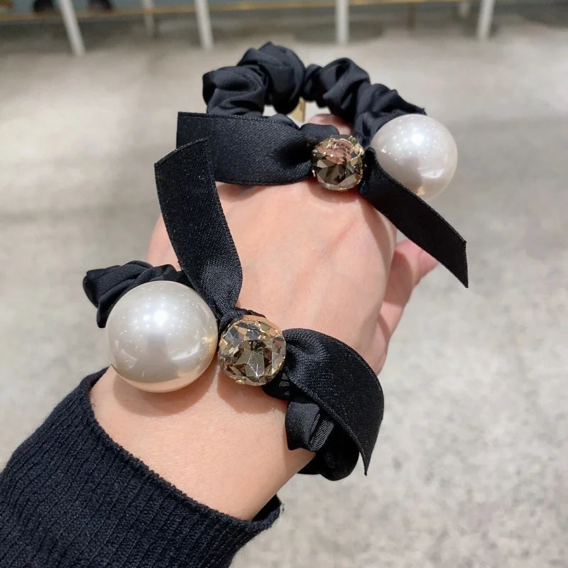 Elegant High Elastic Black Hairband